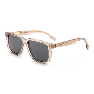 Side view of Waylon Smith The Vinewood sunglasses in Crystal Rose / Nude, transparent pink-taupe acetate frame