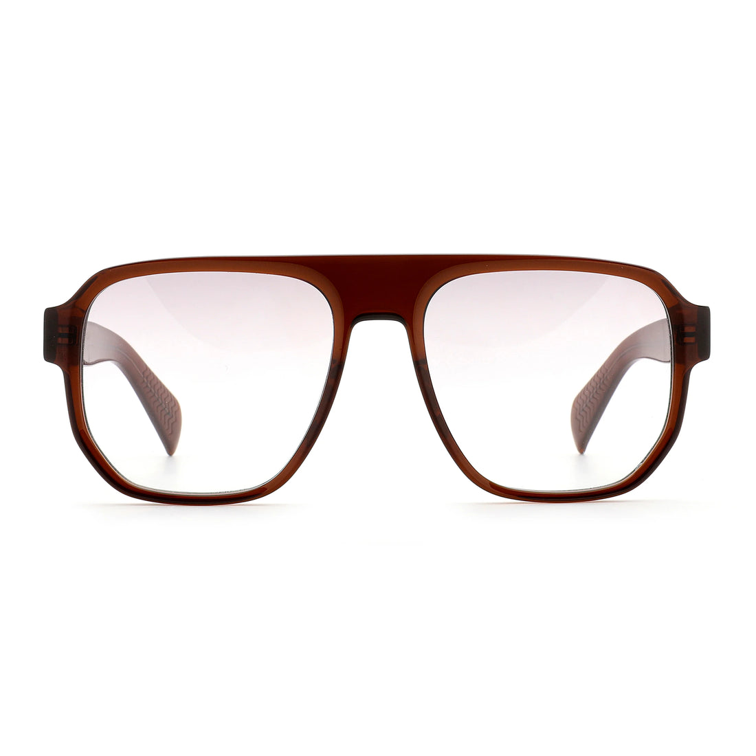 Waylon Smith Midnight Havana sunglasses in Translucent Chestnut & Rose - transparent brown acetate frame with soft pink lenses, side view