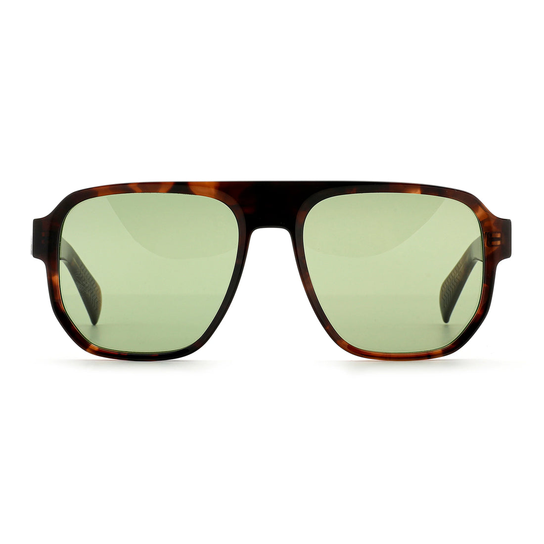 Waylon Smith Midnight Havana sunglasses in Classic Tortoise & Sage - tortoiseshell acetate frame with sage-green lenses, side view