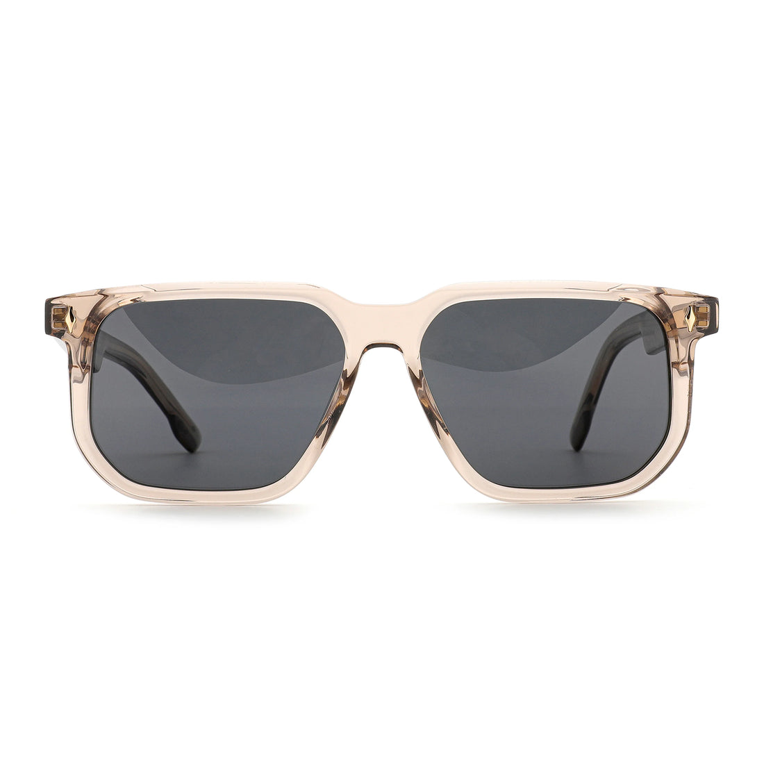 Side view of Waylon Smith The Vinewood sunglasses in Crystal Rose / Nude, transparent pink-taupe acetate frame