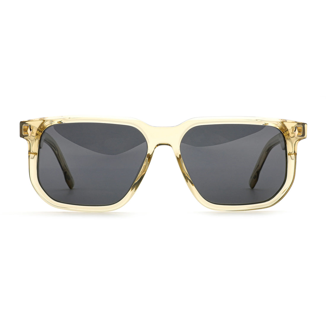 Side view of Waylon Smith The Vinewood sunglasses in Champagne Gold, transparent gold-toned acetate frame